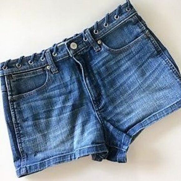 ABERCROMBIE & FITCH HIGH RISE JEAN SHORTS - Picture 1 of 10